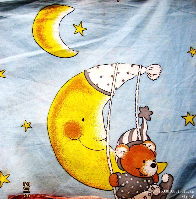 新品清新星星月亮小熊卡通纸印花加工,热转移印纸印花厂