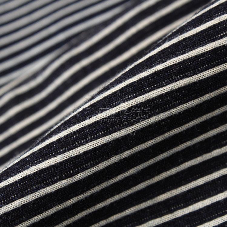 厂家针织兰白竖条全棉牛仔布 时尚男女外套裤子面料(09a