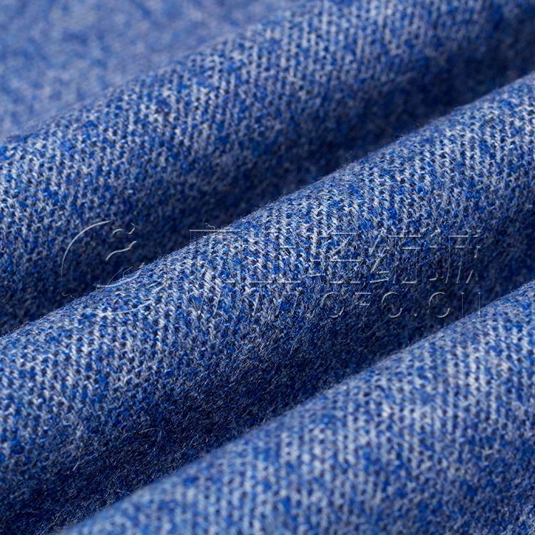 梭织毛涤混纺半精纺圈圈呢绍兴厂家 秋冬男装大衣单西服面料现货热销