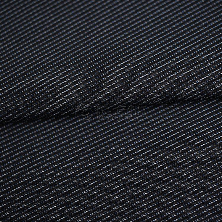 锦涤弹力布 纬编色织男女装面料 黑色国标(19802